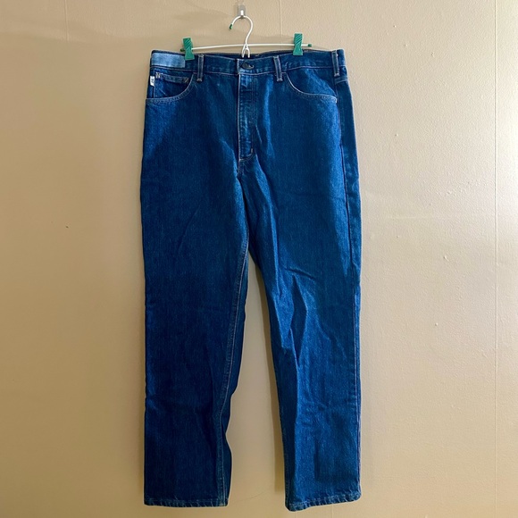 Carhartt FR Jeans Men’s 38x32 FRB-160 DNM Flame Resistant Relaxed Fit Blue Denim - Picture 2 of 8